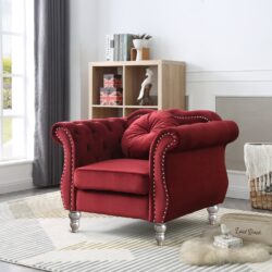 Chic Transitional Chair - Burgundy