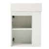 Floating Bathroom Vanity With Resin Basin, Left Side Storage - White - Image 14