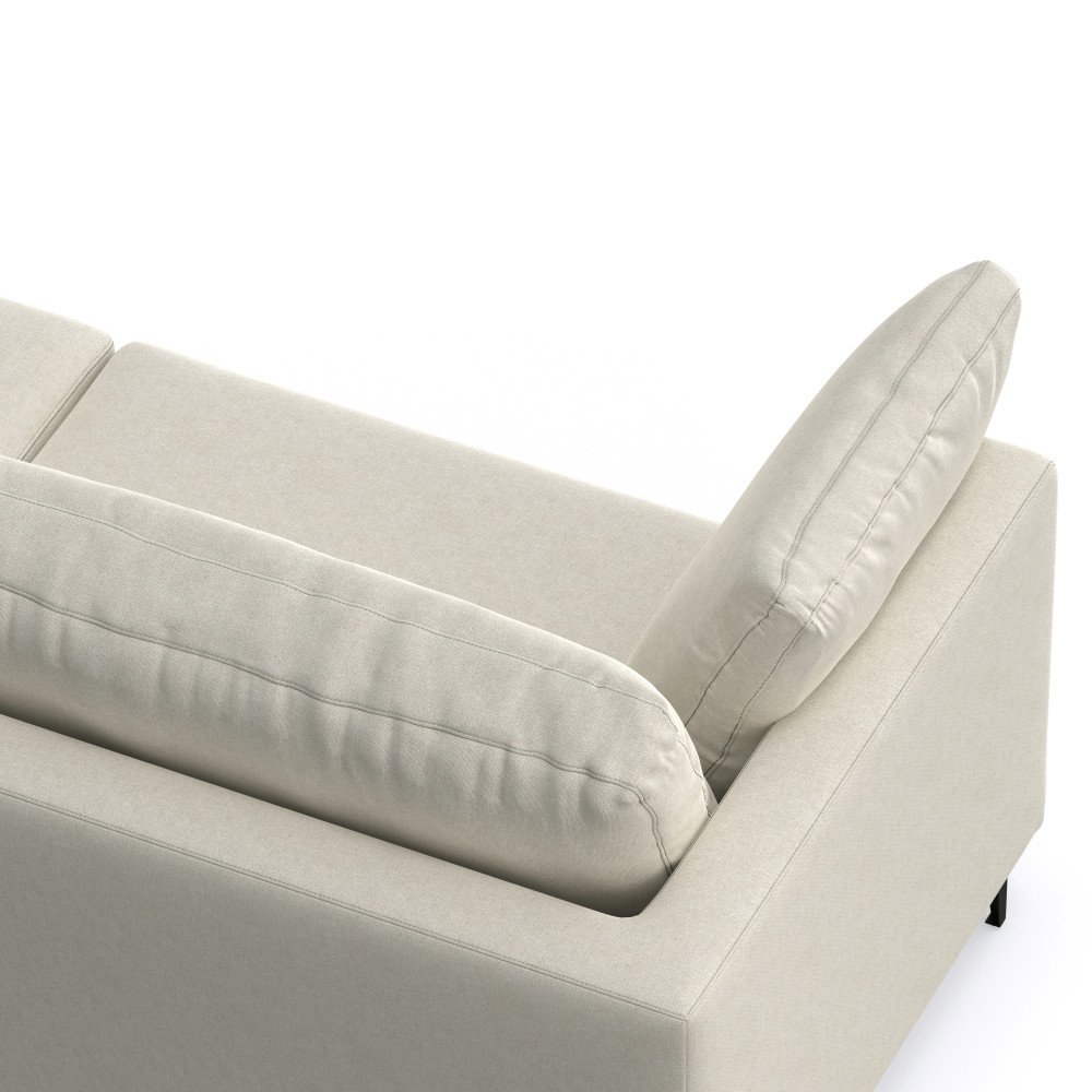 Ava - Mid Century Sofa With Ottoman Set - Cream - Image 2