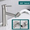 Bathroom Faucet With 2 Mode Functionality And 360 Degree Rotating Aerator Stainless Steel - Brushed Nickel - Image 7