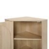 Corner Cabinet, Rattan Door, Freestanding Corner Tables For Small Spaces, Corner Shelf Stand For Living Room, Kitchen, Bathroom, Bedroom - Natural - Image 13
