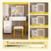 Elegant Makeup Vanity With Led Lights & Power Outlet - White - Image 7