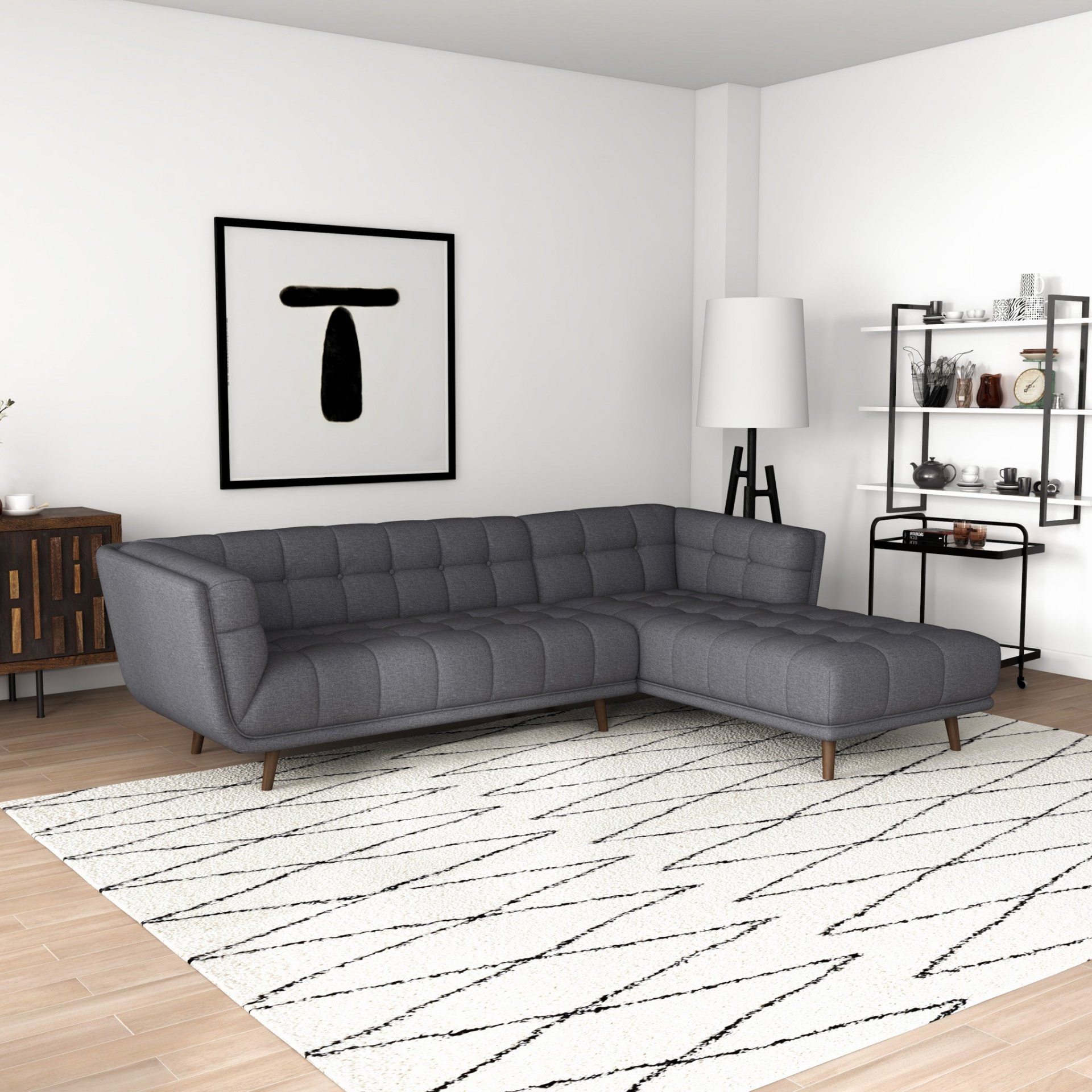 Addison - Left Sectional Sofa - Ash Gray - Image 6