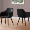 Dining Chair, Side, Upholstered For Dining Room (Set of 2) - Black - Image 11