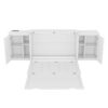 Full Size Murphy Bed With Shelves, Cabinets And USB Ports - White - Image 21
