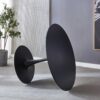 Tulip Table Mid-Century Dining Table For 4-6 People With Round MDF Table Top, Pedestal Dining Table, End Table Leisure Coffee Table - Black - Image 6