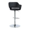 Swivel Bar Stool Adjustable Bar Height - Black - Image 4
