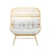 Palos - Outdoor Wicker Loveseat - Light Brown - Image 4