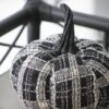 Light Plaid Pumpkin, For Holiday Halloween Decor - Black / White - Image 7