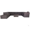 11 Piece Patio Wicker Conversation Set, 10 Seater Patio Sectional Set With 3 Storage Box Under Seat - Brown / White - Image 23