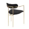 Demi - Contemporary Chair (Set of 2) - Gold / Black - Image 4
