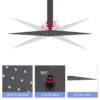 Elegant 16" Square Rainfall Shower Head, Wall / Ceiling Mounted, Oil Rubbed Bronze, Stainless Steel - Oil-Rubbed Bronze - Image 7