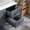 30" Gray Bathroom Vanity And Sink Combo Marble Pattern Top With Mirror Faucet & Drain - Gray - Image 7