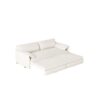 Queen Pull Out Sofa Bed, 3 In 1 Convertible Sleeper Sofa With Side Storage Multifunctional Velvet Loveseat Bed For Living Room - Beige - Image 10