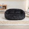High Back Durable Comfort Bean Bag Sofa Couch For Adults And Kids - Black - Image 12
