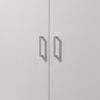 Alara - Height Simplistic Modern Double Door Storage Cabinet - White - Image 4