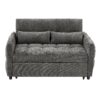 Loveseat Sofa Pull Out Sofa Bed Tufted Sleeper Sofa With An Adjustable Backrest, 3 USB Ports And 2 Lumbar Pillows For Living Room - Gray - Image 14
