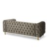 Comfy 3 Sofa With Tufted Back And Arm, Modern For Living Room - Gray - Image 8