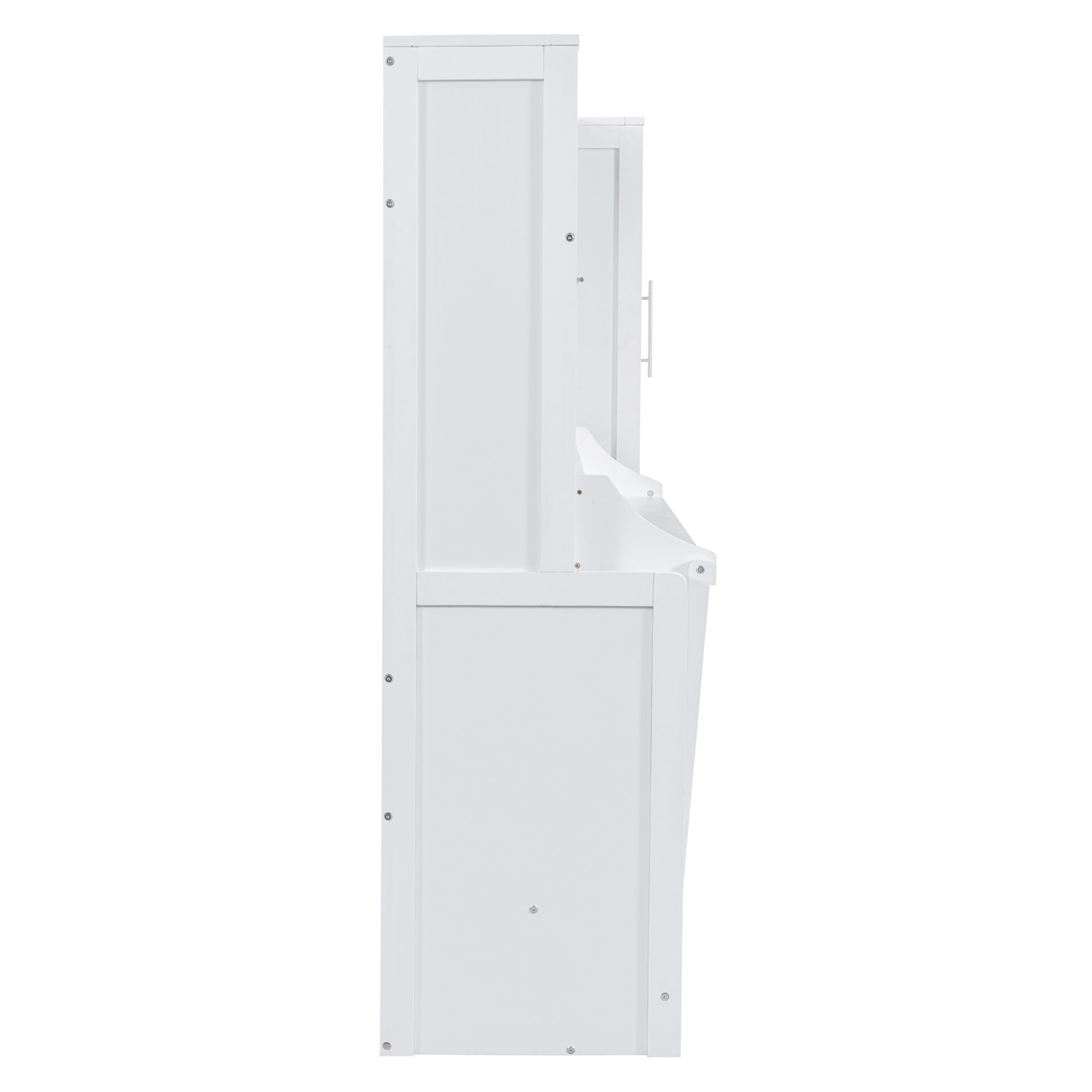 Full Size Murphy Wall Bed With Closet And Drawers - White - Image 9