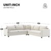 Modern Modular Sectional L Shaped Corner Couch Set With Wide Seat, Minimalist Style Oversized Comfy 5 Seat Sofa With Pillow - Cream - Image 11