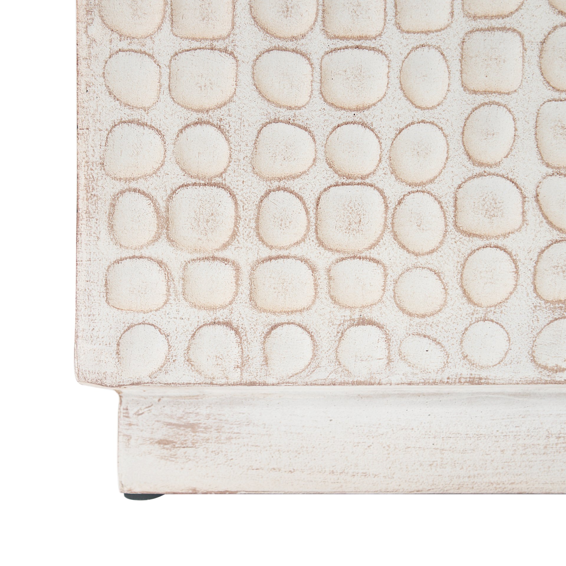 Chic Modern Mgo Cube Side Table With Fluted Design - Antique Brown - Image 10