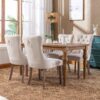 Nikki - Modern, High-End Tufted Solid Wood Contemporary Velvet Upholstered Dining Chair With Wood Legs Nailhead Trim (Set of 2) - Beige - Image 13