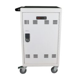 Mobile Charging Cart And Cabinet For Tablets Laptops 30 Device With Combination Lock - Antique White