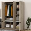 6 Doors Wardrobe Storage For Bedroom - Nature - Image 7