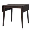 3 Piece Kitchen Dining Set With Drop Leaf Dining Table And 2 Dining Upholstered Chairs, Dining Room Set For Small Places - Espresso - Image 24