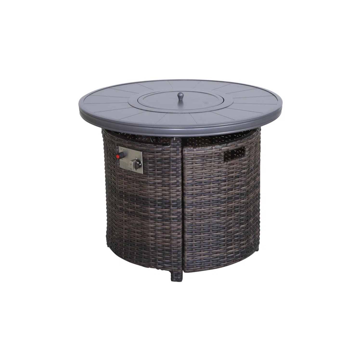 Outdoor Fire Pit Table With Lid - Espresso - Image 5