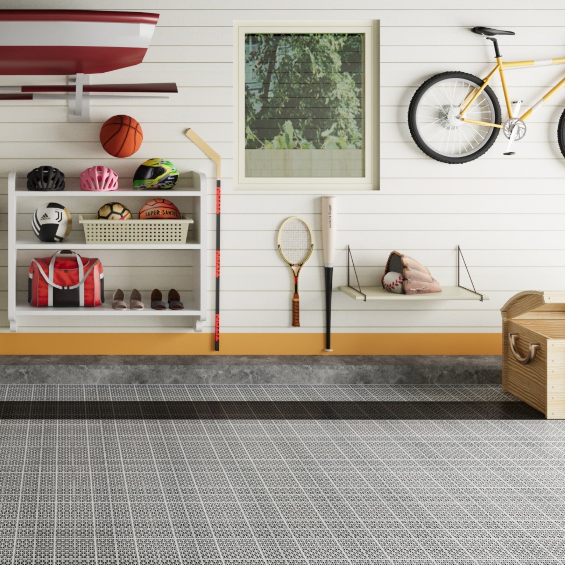 Interlocking Deck Tiles Plastic Waterproof Outdoor All Weather Anti-Slip Bathroom Shower Balcony Porch Strong Weight Capacity Upto 6613 Lbs, Rosette Pattern Pack Of 12 - Gray - Image 16