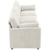 Cozy Upholstered 3 Seater Sofa Oversized Comfy Cloud Sofa Double Cushion 3 Seater Sofa Plush Cushion Sofa Couch For Living Room - Beige - Image 14