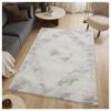 Geometrix - 5'3" X 7'3" Medallion Area Rug With Geometric 3D Effect - Ivory / Gray - Image 2