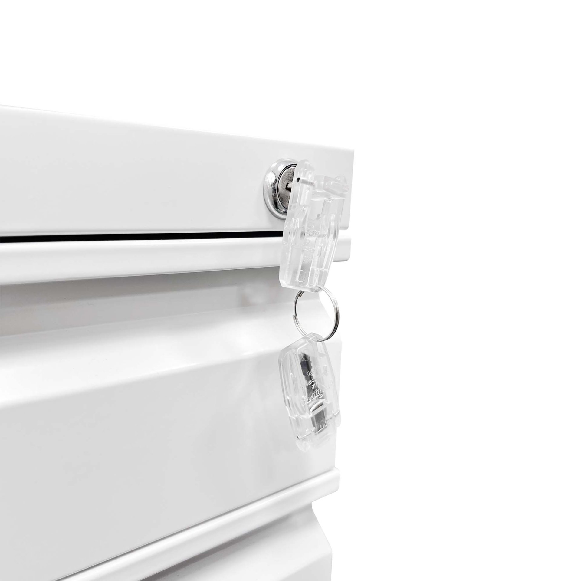 Mobile 3 Drawer File Cabinet With Lock, Metal Organizer For Home Office - Black - Image 13