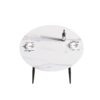 Round Dining Table, Position For 6 People - White / Black - Image 6