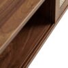 Rattan Coffee Table Sliding Door For Storage Legs Modern Table For Living Room - Walnut - Image 18