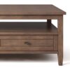 Warm Shaker - Coffee Table - Rustic Natural Aged Brown - Image 3
