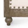 Comfy 3 Seat Sofa With Wooden Legs, Retro Style For Living Room And Study - Beige - Image 7