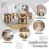 Contemporary Velvet Upholstered Accent Dining Chair - Camel Teddy - Image 7