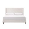 Harper - King Tall Headboard Upholstered Bed, High Headboard, Elegant Simplicity, No Box Spring Needed - Cream White - Image 2