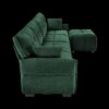 Modular 4 Seater Sofa With Ottoman, Configurable Frame In Premium, High Resilience Cushions - Green - Image 16