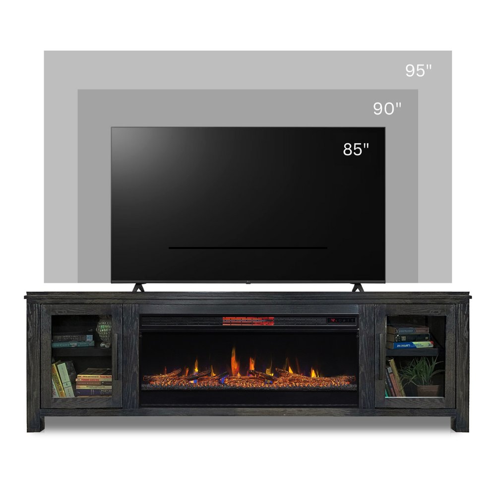 Tybee - Electric Fireplace TV Console For TVs Up To 95" - Clove - Image 14