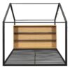 Full Size Bed House Frame With Shelves And Lights - Black - Image 6