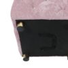 Modern Velvet Upholstered Ottoman, Exquisite Small End Table, Soft Foot Stool, Dressing Makeup Chair, Comfortable Seat For Living Room, Bedroom, Entrance - Pink - Image 17