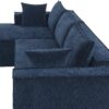 2 Pices Free Combination Minimalist Style Modular Sectional, Wrinkle Resistant Couch Set L Shaped Compressed Sofa For Living Room - Dark Blue - Image 26