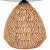 Congo - Contemporary Rattan Table Lamp - Natural / Matte Black / White - Image 3