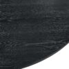Jasper - 5 Piece Round Dining Table Set With Gray Chairs (Set of 5) - Ebony Black - Image 4
