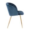 Fran - Contemporary Chair (Set of 2) - Gold / Blue - Image 3