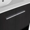 30 Inches Modern Freestanding Bathroom Vanity With 2 Doors (Excluding Sink) - Dark Oak - Image 17