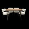 Mid Century Modern White Dining Chair (Set of 2) With Curved Backrest And Metal Legs - White / Black - Image 20